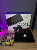 PlayStation 2 Slim Completo + OPL com 50 Jogos + 2 Controles